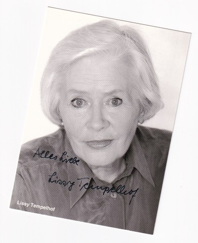 Autogrammkarte lissy tempelhof - autogrammkarte,