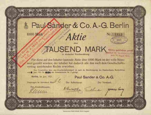 Paul sander juni 1921 - &, co.