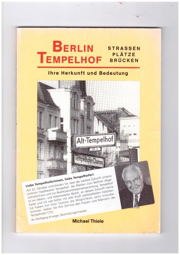 Berlin tempelhof straßen - tempelhof.,