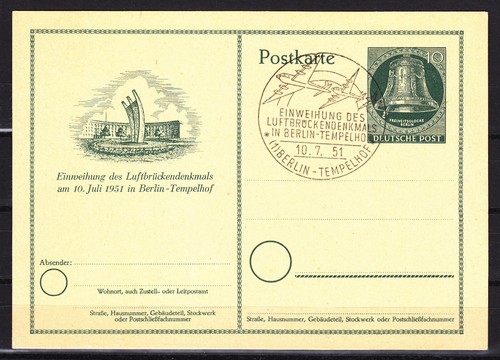 Berlin ganzsache mit - berlin, p
