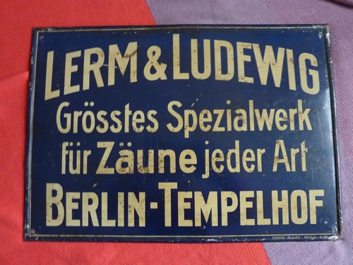 Blechschild lerm ludewig - blechschild,, &