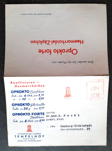 Ganzsache drucksache von 1951 - von,