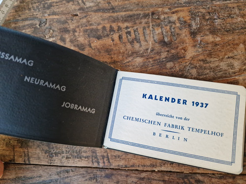 Reklame taschenkalender 1937 - taschenkalender,