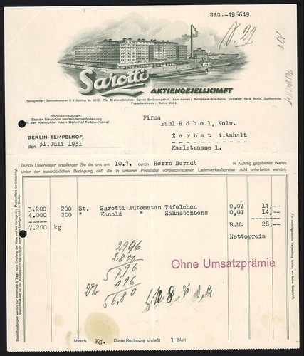 Rechnung berlin tempelhof - rechnung, berlin-tempelhof